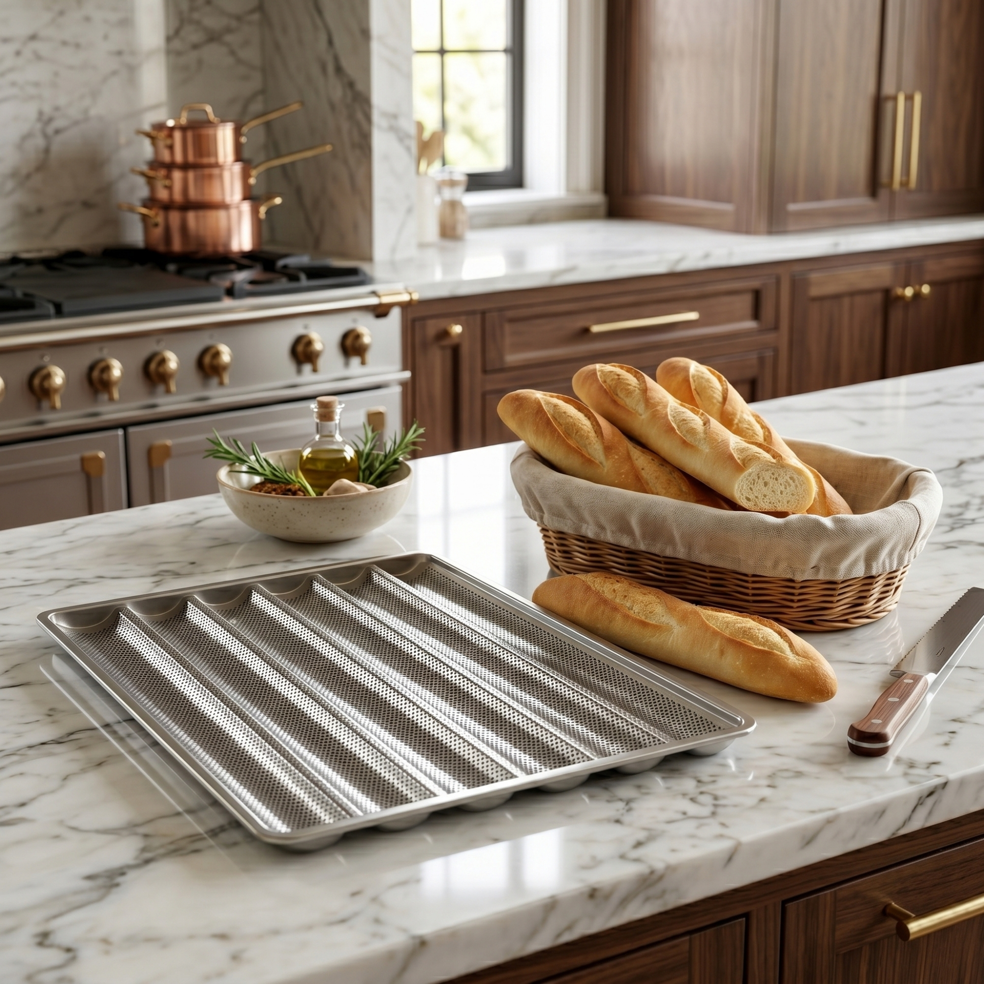 Perforated Aluminum Bread Tray for Even Baking