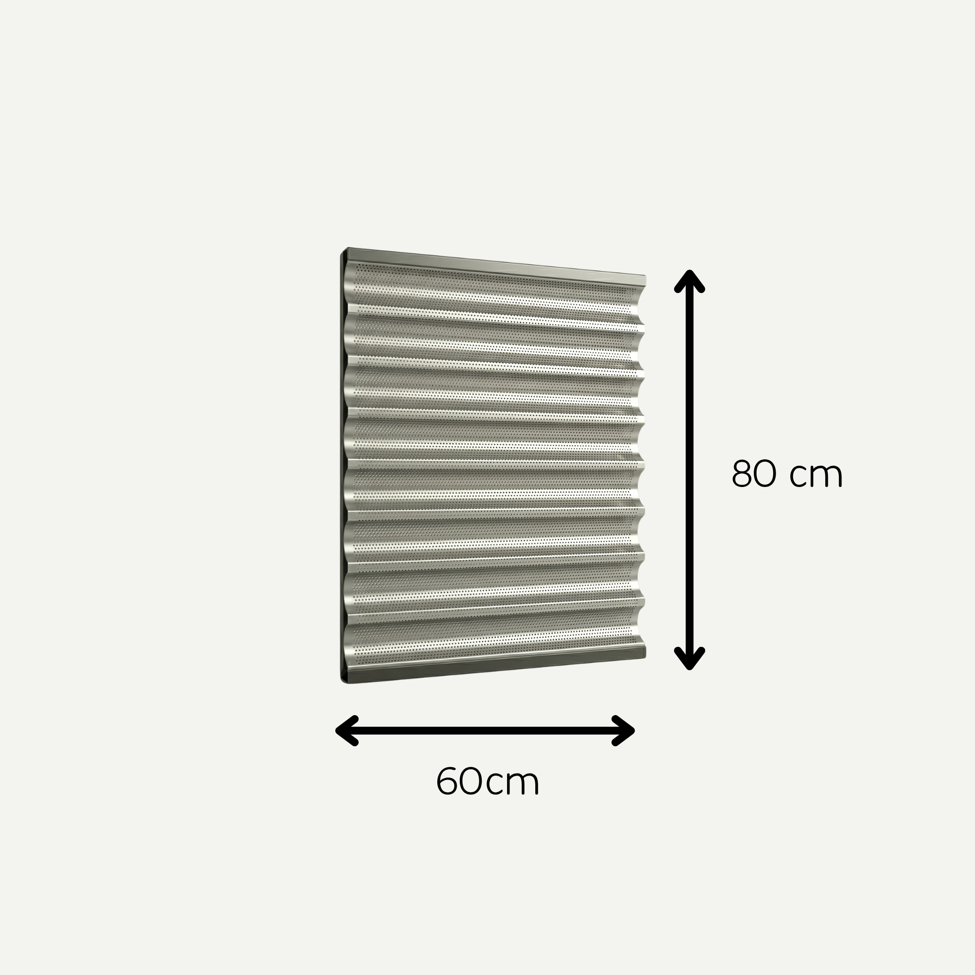 Perforated Baguette Baking Pan 60x80 cm Commercial Use