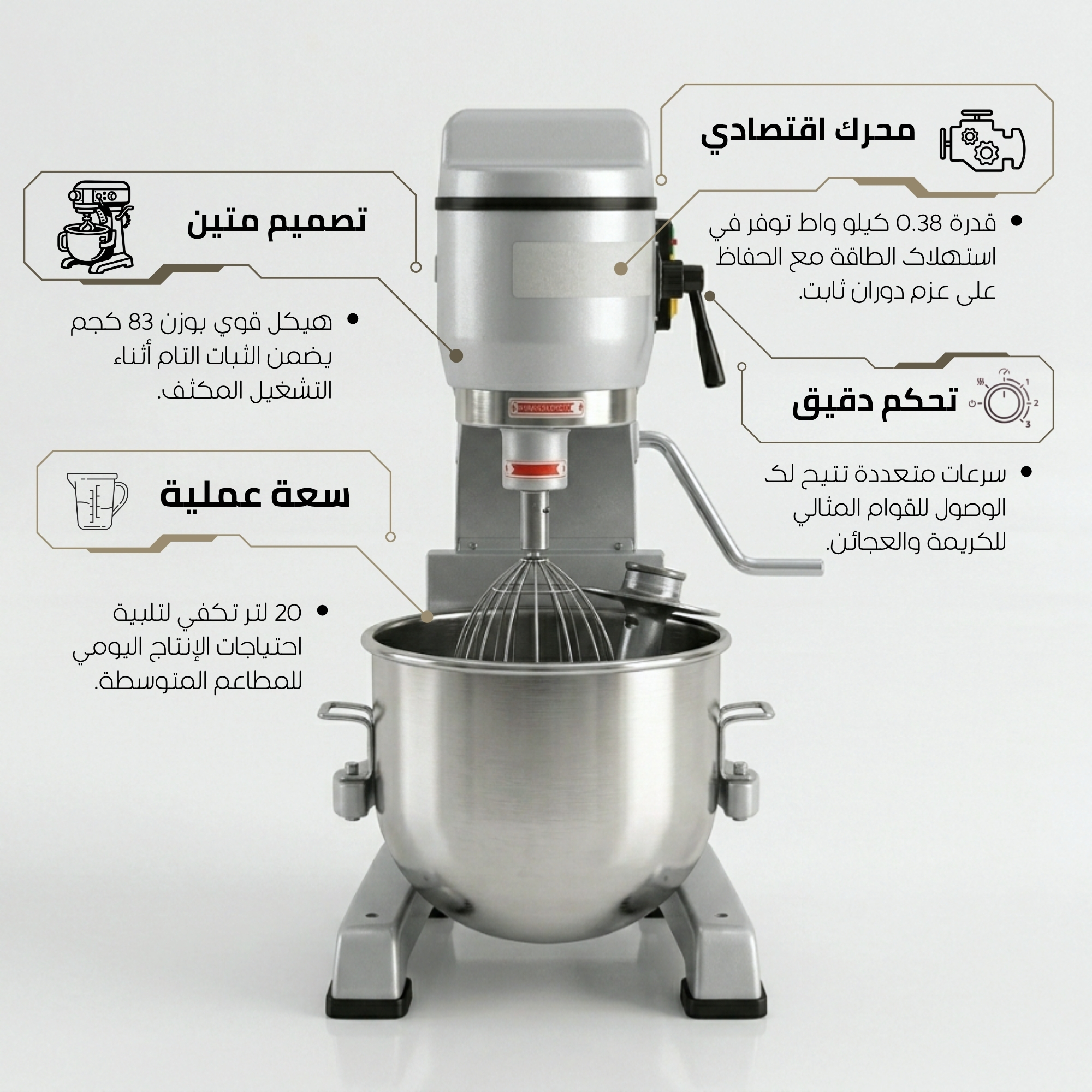 سعة 20 لتر مناسبة للكافيهات والمشاريع الناشئة