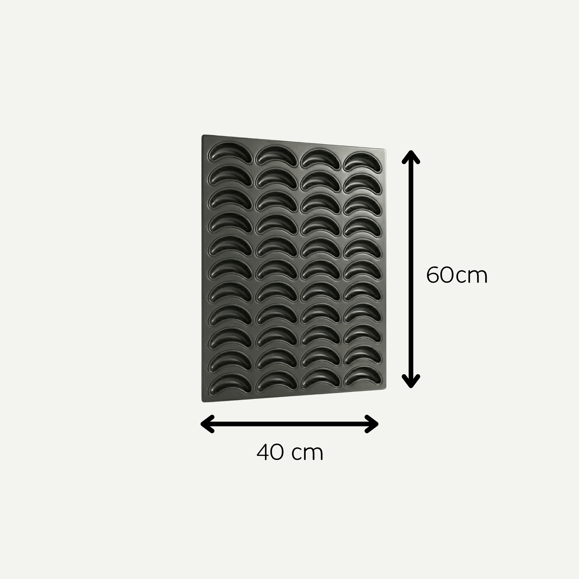 Commercial Mini Croissant Baking Pan 48 Molds 40x60 cm