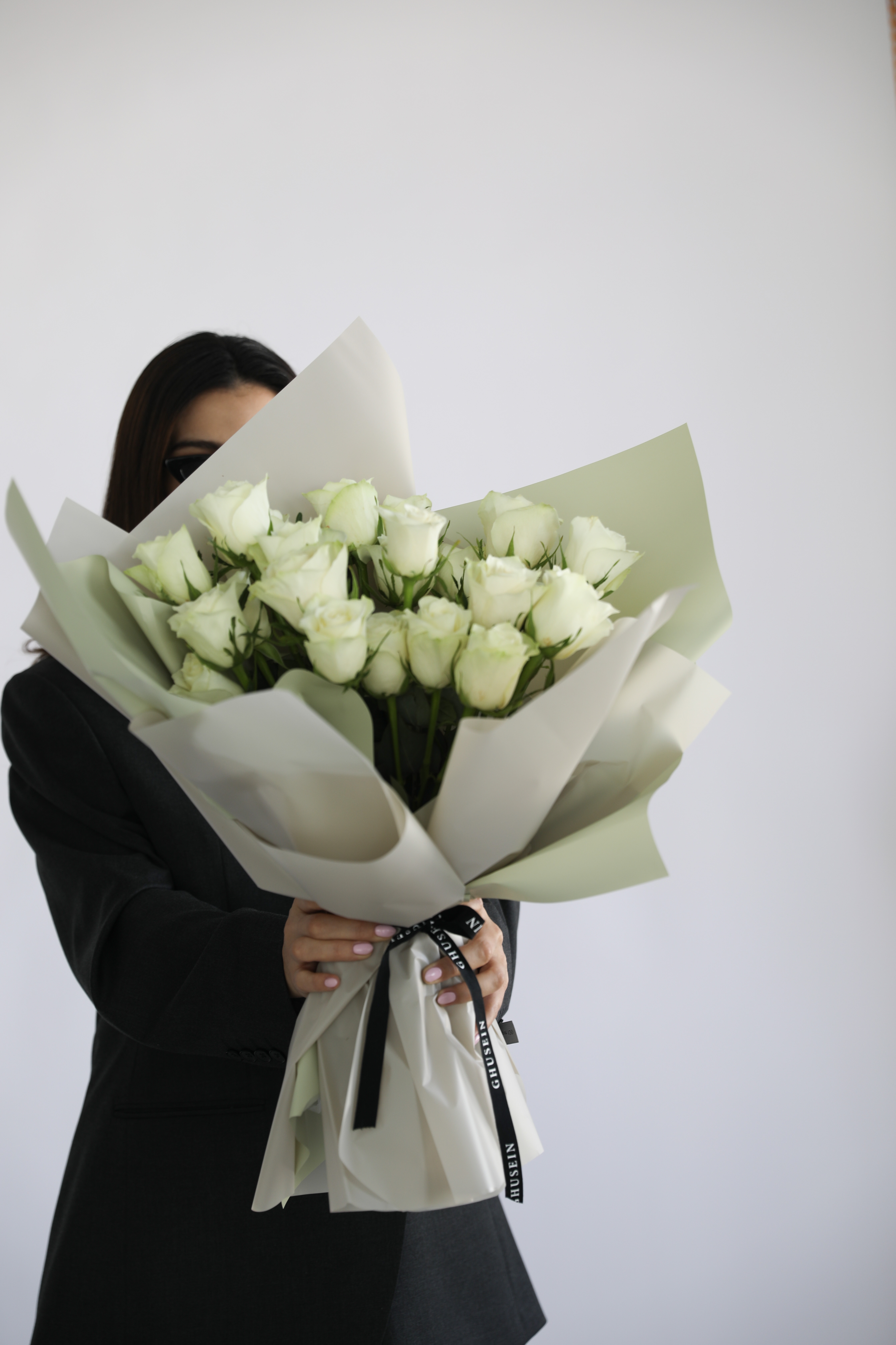 باقة ورد جوري ابيض