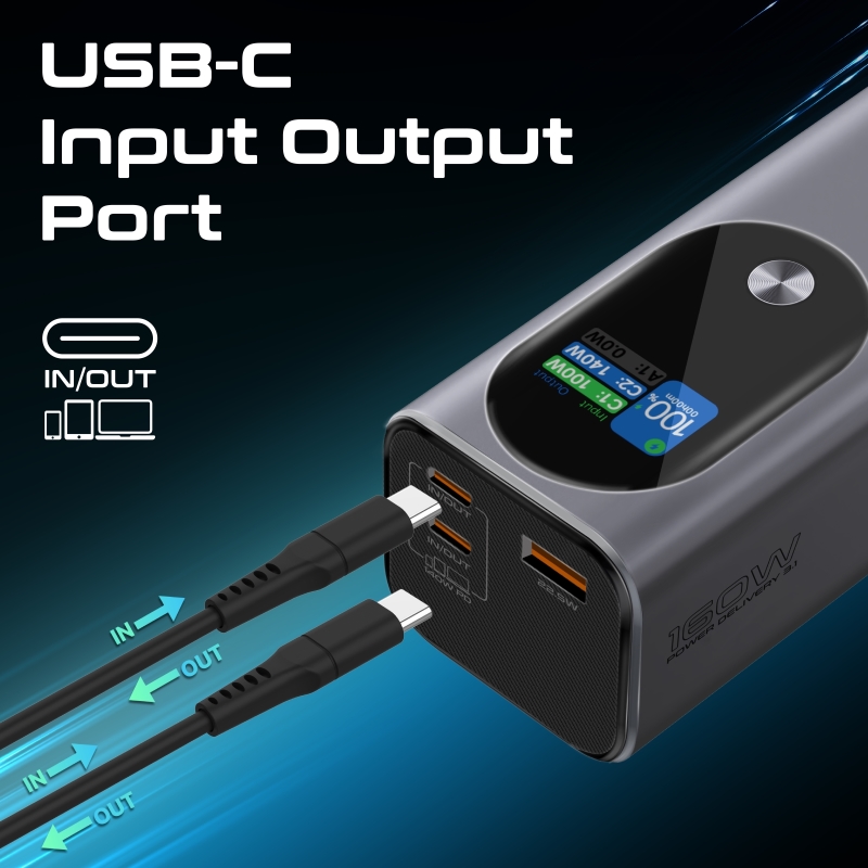  بروميت بانك طاقة 27600mAh 160 واط – متعددة الاستخدامات 