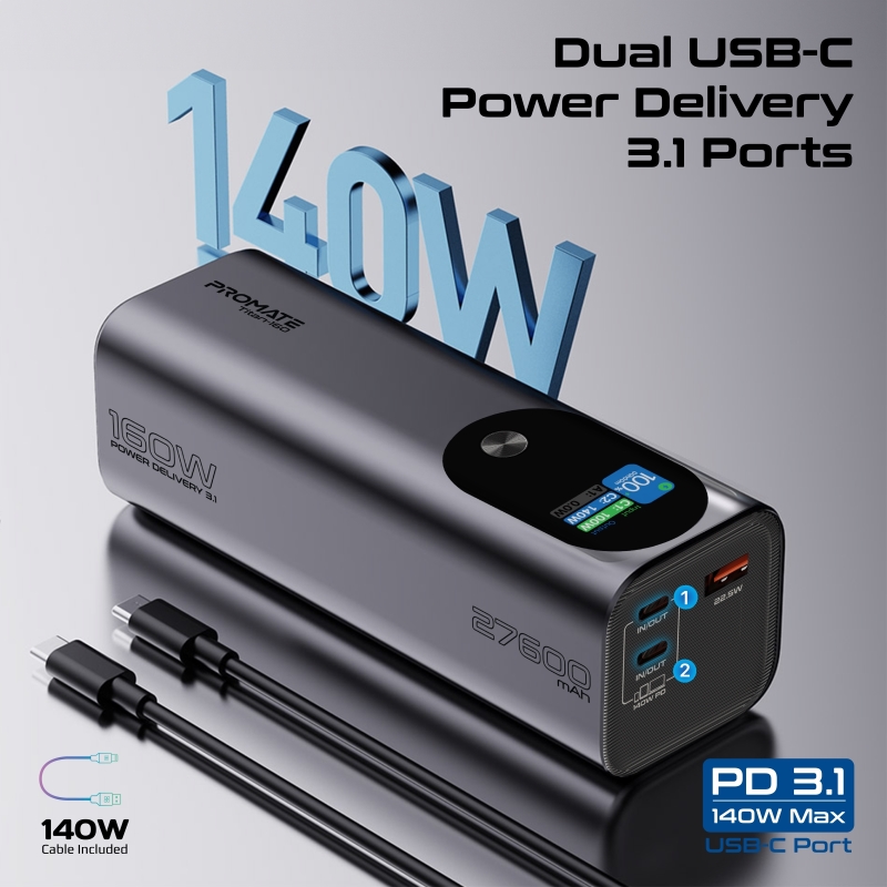  بروميت بانك طاقة 27600mAh 160 واط – متعددة الاستخدامات 