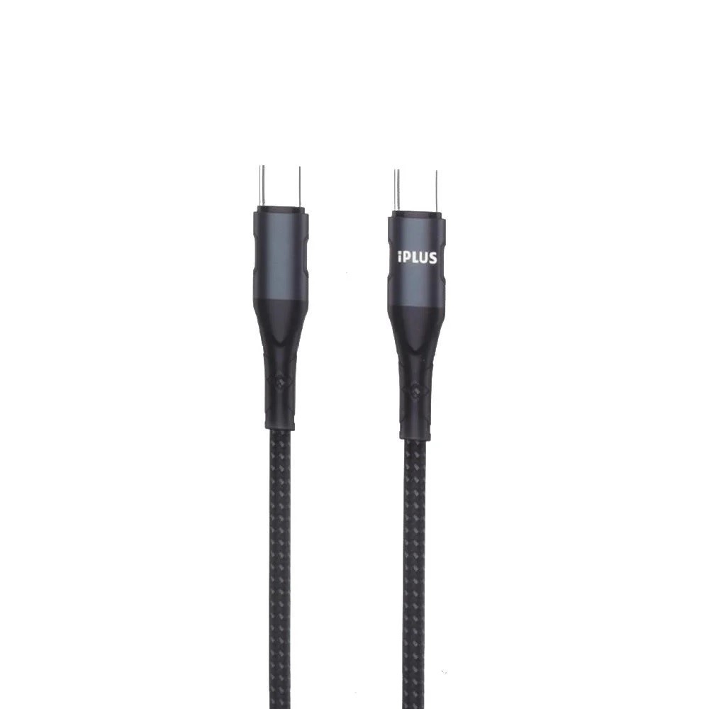  كابل شحن سريع iPLUS USB-C إلى USB-C - بطول 1 متر، قدرة 60 واط 