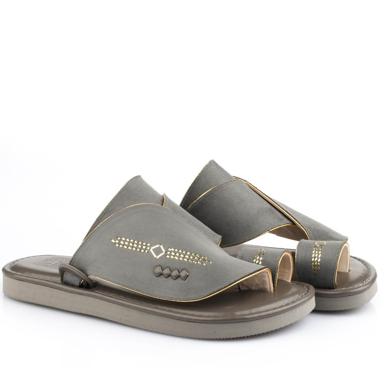 حذاء الشرق الفاخر جلد طبيعي رصاصي من نخبة الحذاء حصريا
