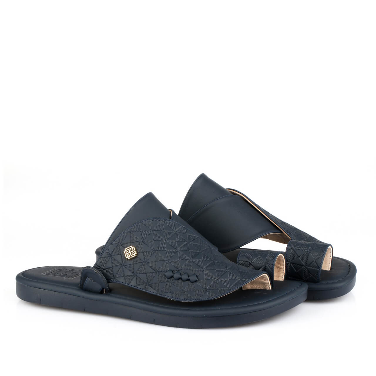 زبرييه رجالي جلد طبيعي كحلي غامق منقوش افضل حذاء نخبة الحذاء