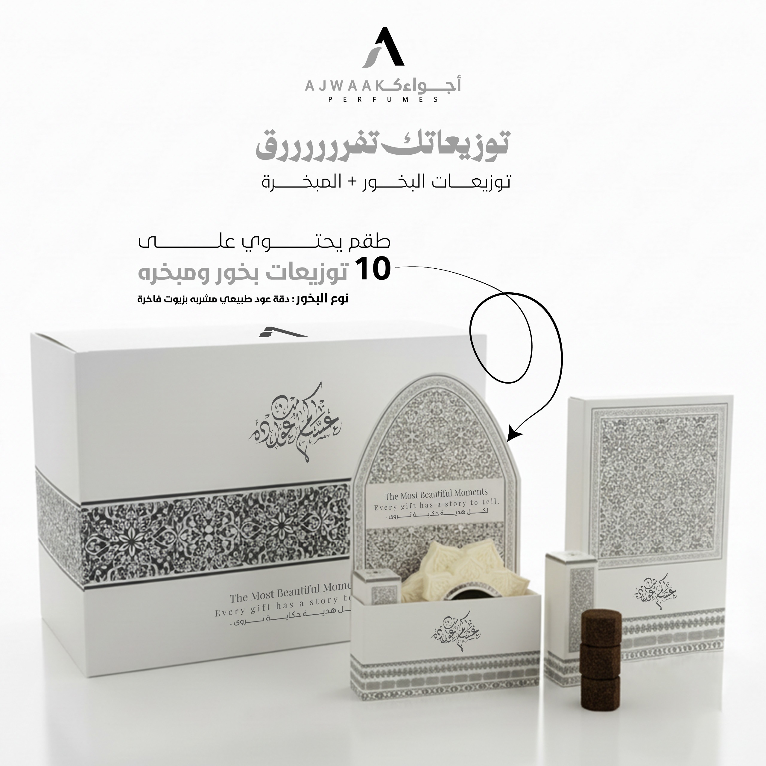  توزيعات المبخره والبخور ( عدد 10 ) 