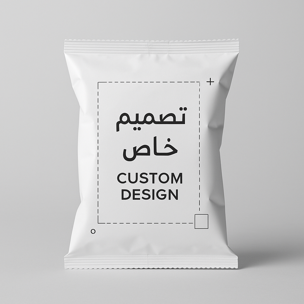 كيس شبس توزيعات مطبوع و مغلف بتصميم خاص حسب الطلب-منتج مادي فارغ من الداخل