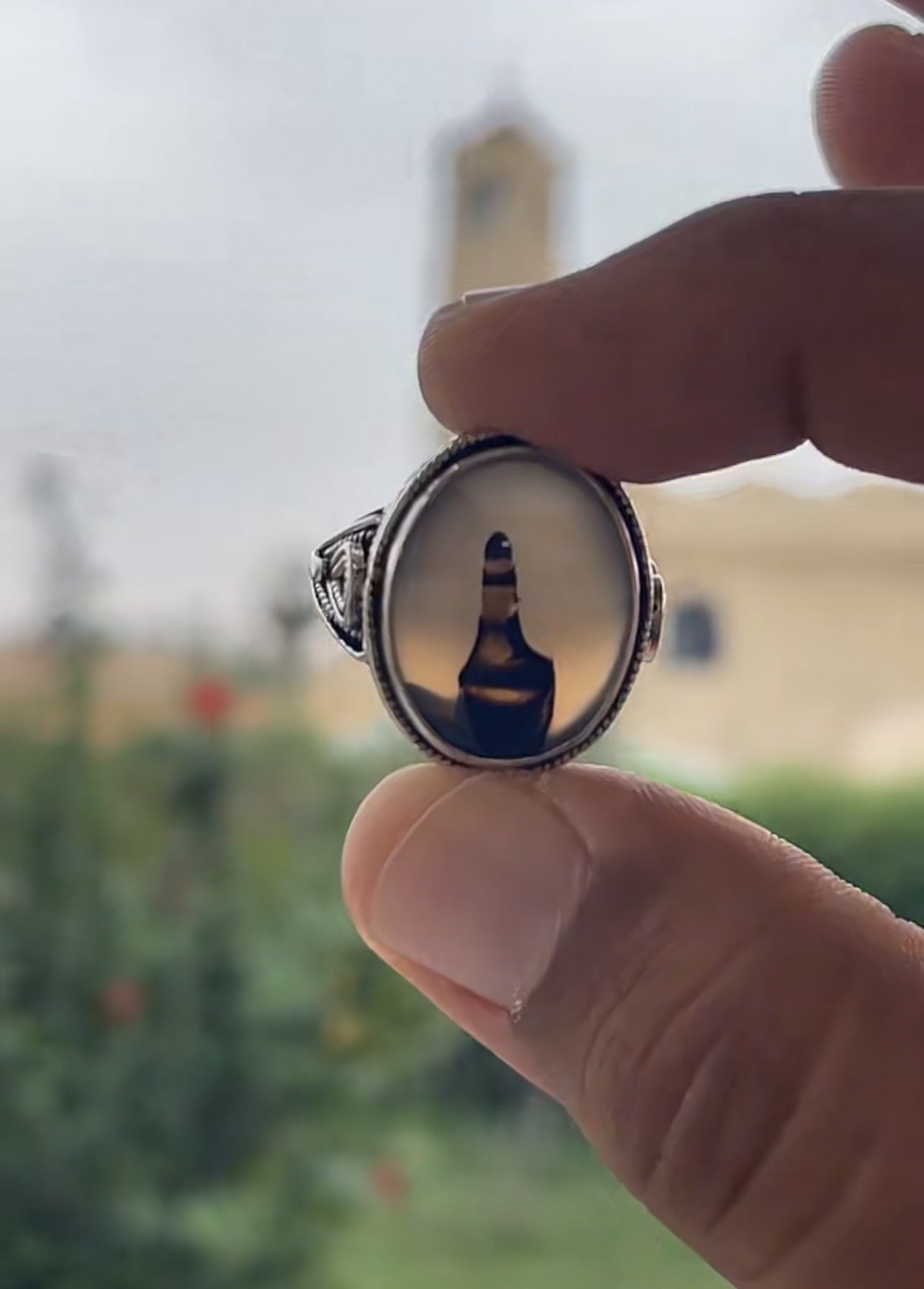خاتم عقيق مصور من نوادر العقيق اليمني