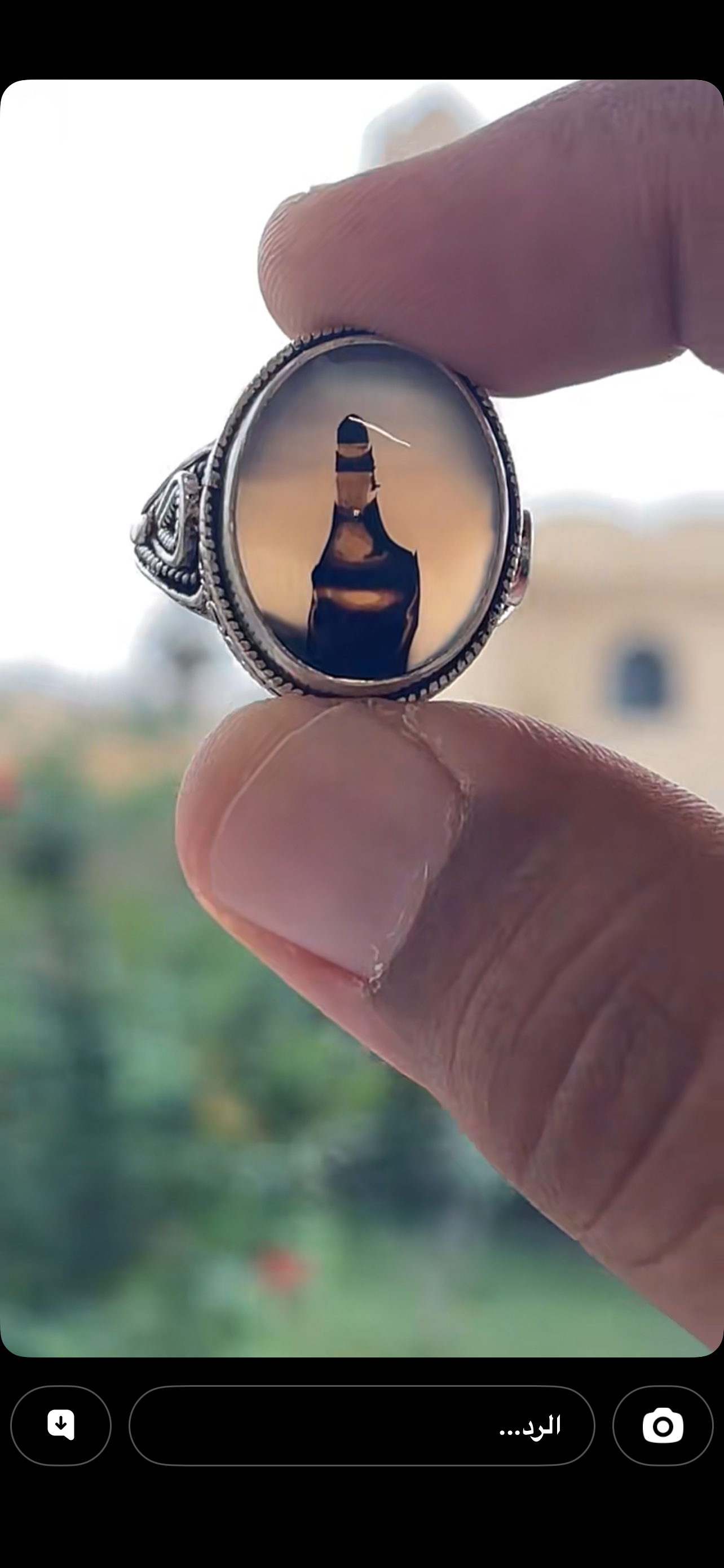 خاتم عقيق مصور من نوادر العقيق اليمني