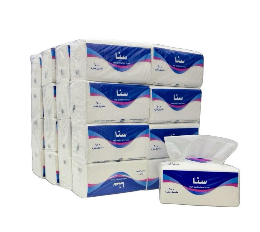 مناديل سنا 600 منديل مفرد 32 عبوة
