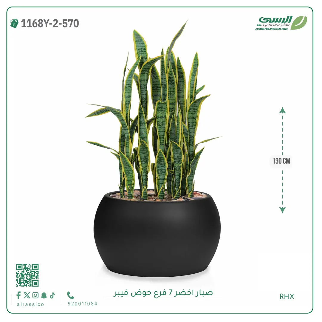  صبار صناعية ( ارتفاع 130 سم ) حوض فيبر 