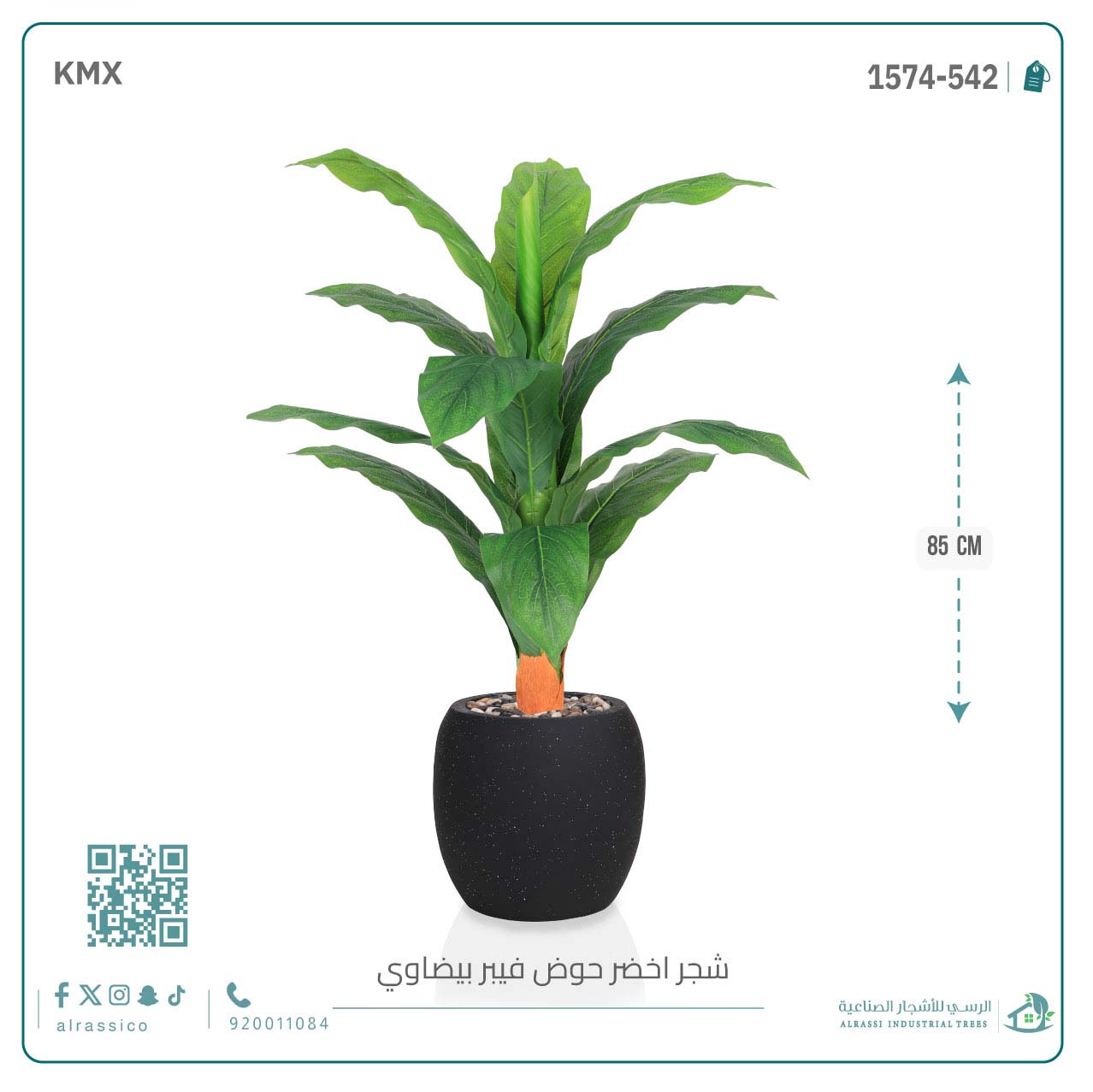  شجرة ورق موز حوض فيبر بيضوي 