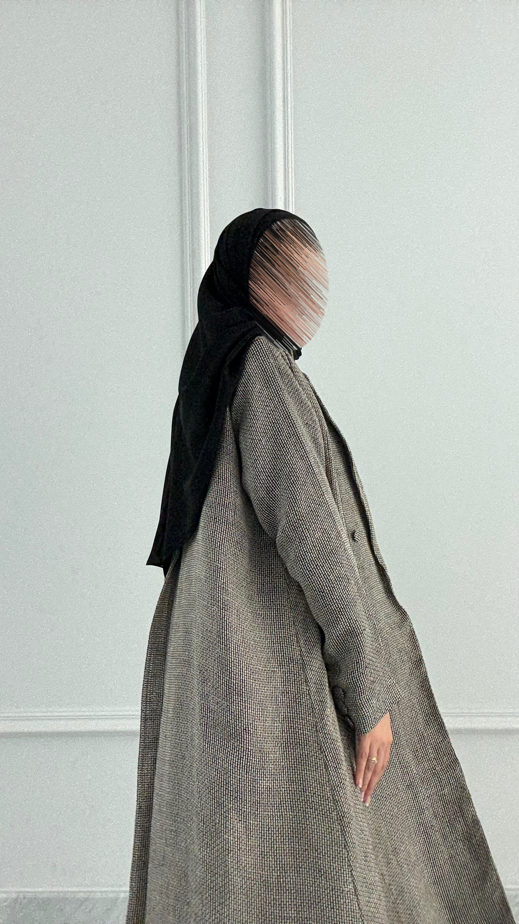 Unique linen abaya