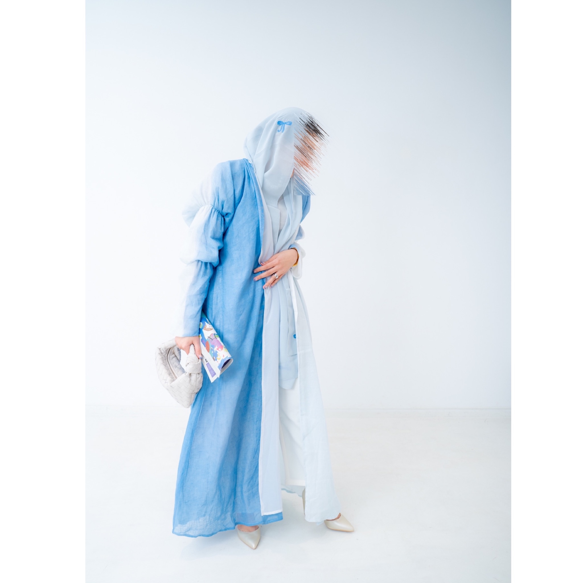 Ombre Abaya with Bow tarhaa