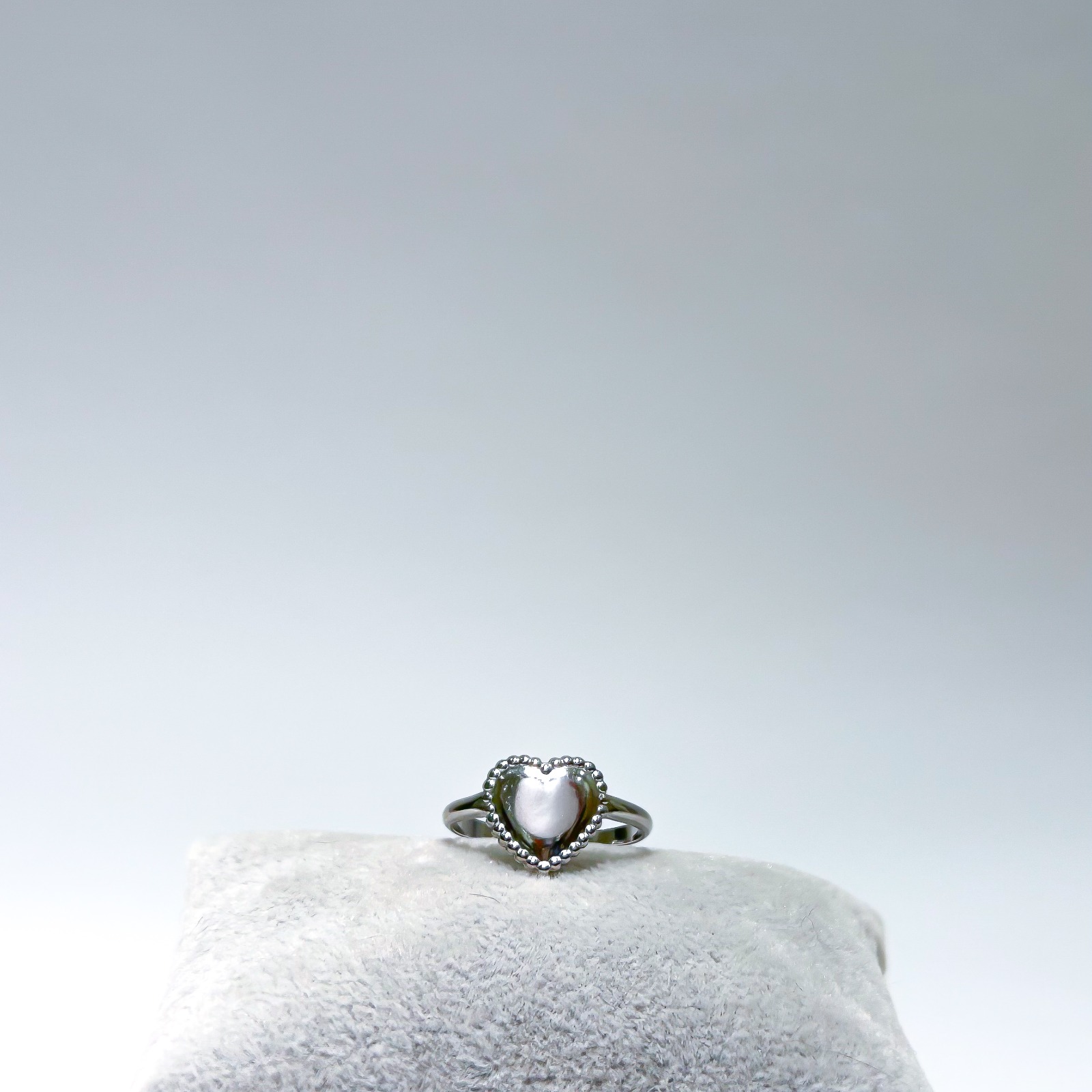 خاتم القلب الفضي/Silver heart ring