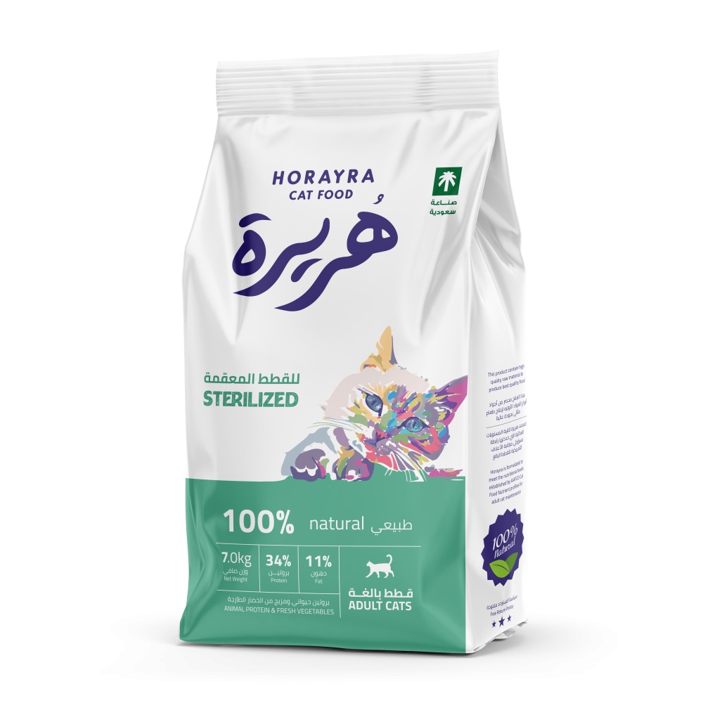  هريرة طعام جاف بنكهة الدجاج للقطط المعقمة 7كجم 