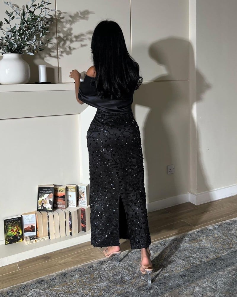 فستان اسود Aljawhara 3329 اسود - XXXL