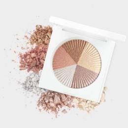 Dry and liquid face highlighter