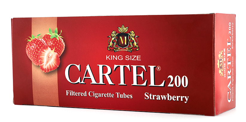 tobacco cartel Filtered tubes CARTEL 200 STRAWBERRY