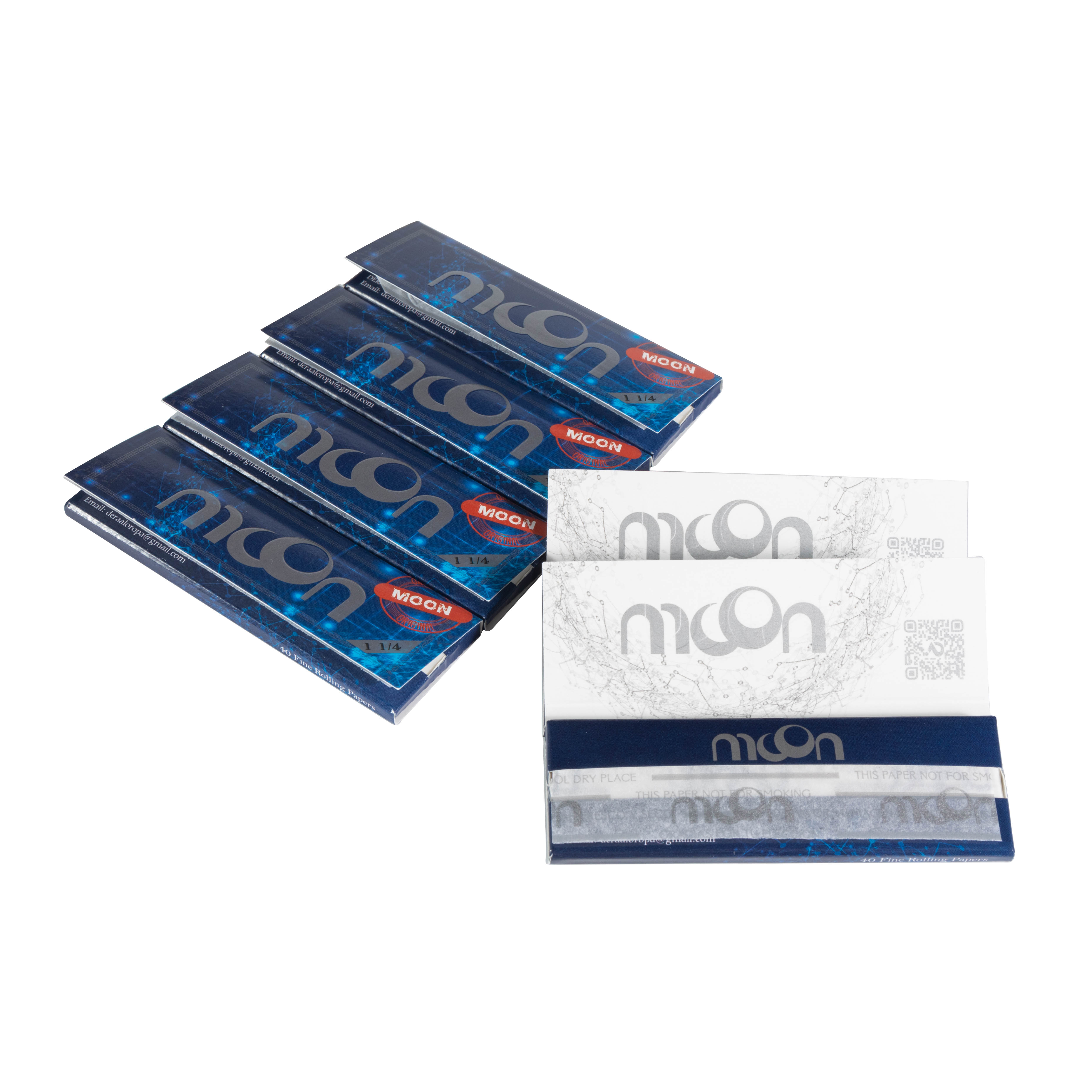  ورق لف مون أزرق غامق علبه ميني مقاس ١ ١/٤  