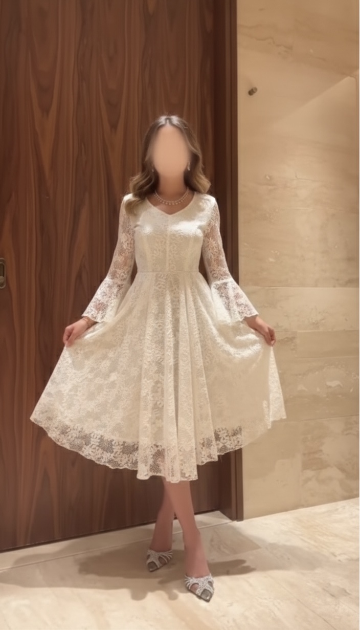  فستان سهرة ميد بقصه راقيه 