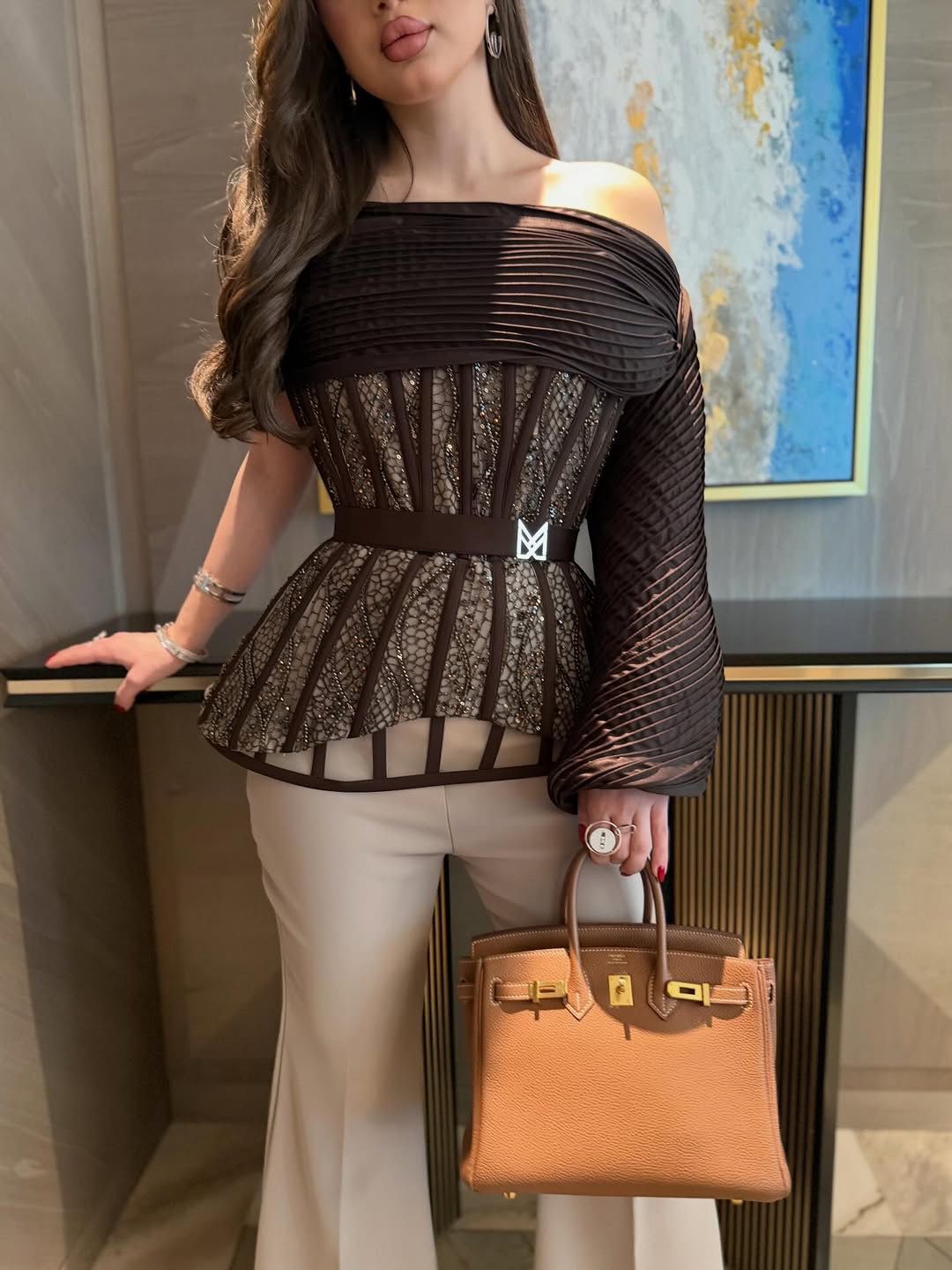  طقم سهرة جمبسوت بقصه راقيه 