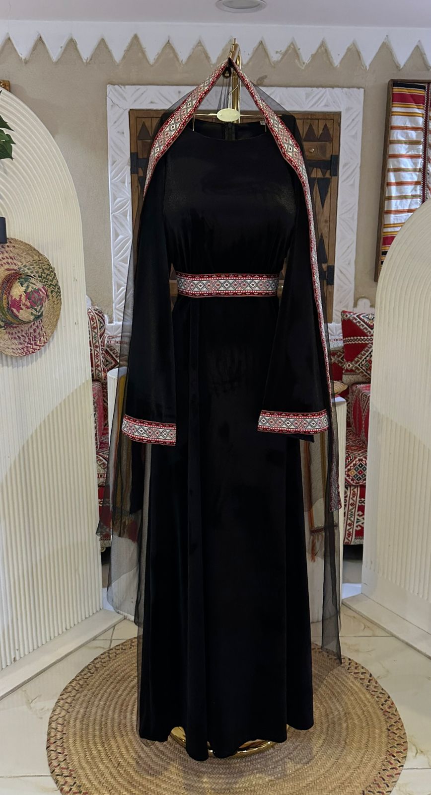  جلابيه مخمل ليوم التأسيس بشال فاخر 