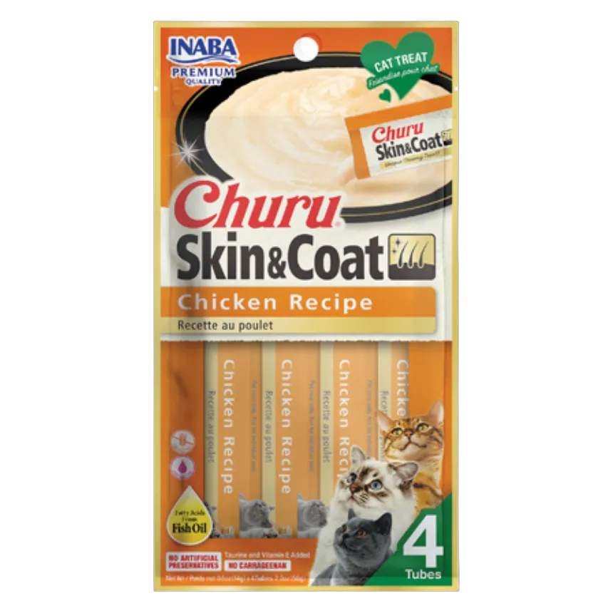 INABA Churu Skin & Coat Chicken 4x14g