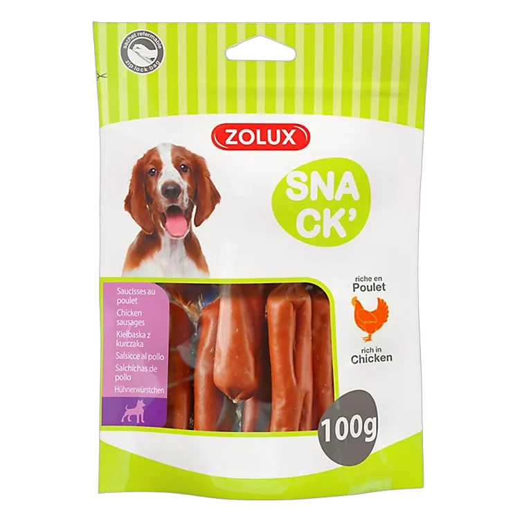 Zolux Snack CHICKEN SAUSAGES for Dogs 100g
