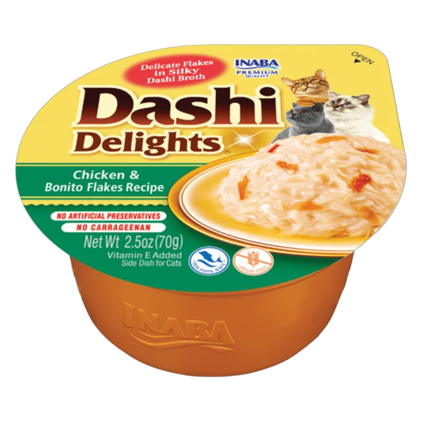 INABA Dashi Delight Cups Chicken with Bonito Flakes 70g
