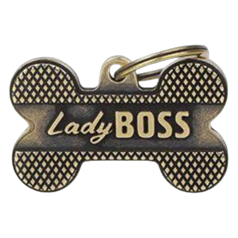 MF Tags L BONE BRONX LADY BOSS ENGLISH BRASS