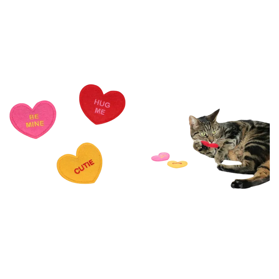 Coockoo Cat Toy Heartfelt 7x6x1,2cm Mixed Colors