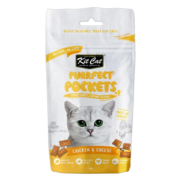 Kit Cat Purrfect Pockets - Chicken & Cheese 60g