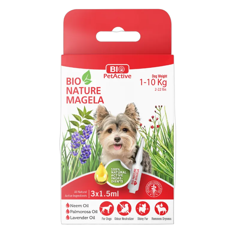Bio PetActive Bio-Nature Magela Skin & Coat Drops Care for 1-10kg Dogs 3x1.5ml