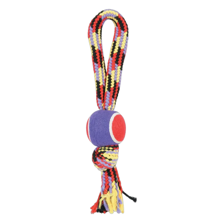 Zolux Tennis Ball Rope Toy with Handler 40cm