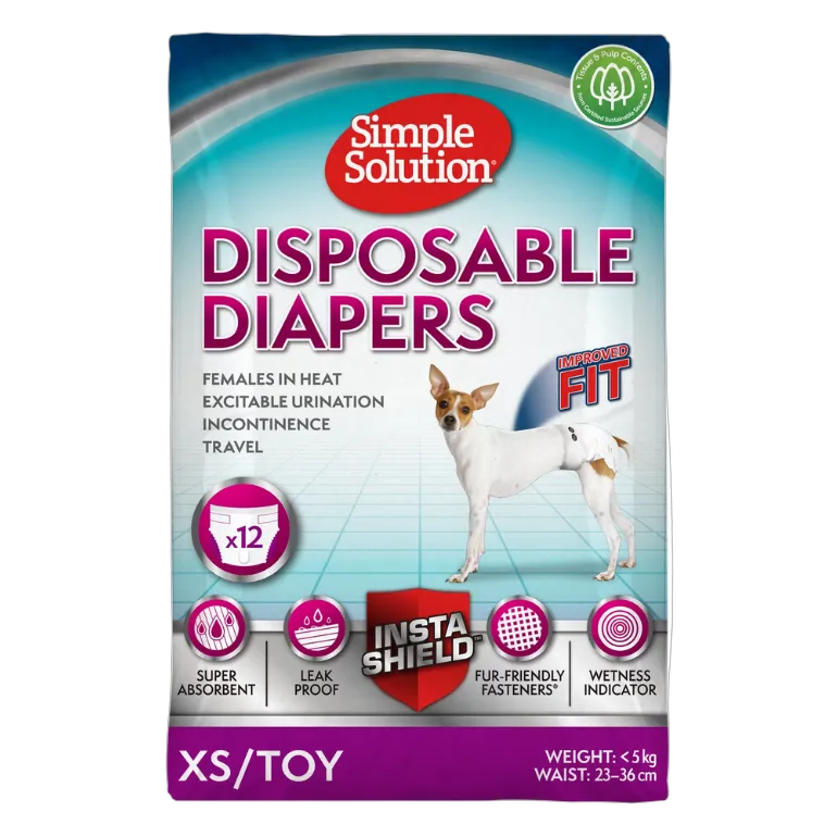 SS Disposable Diapers For Dogs XS x12