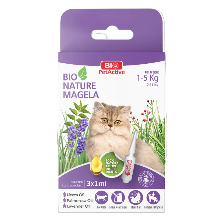 Bio PetActive Bio-Nature Magela Skin & Coat Drops Care for Cats 3x1ml