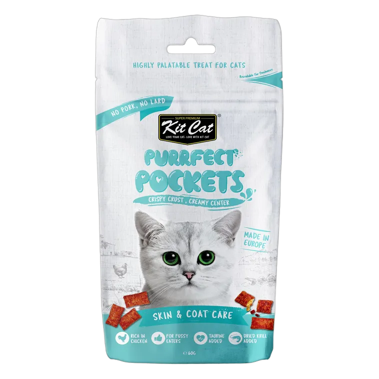 Kit Cat Purrfect Pockets - Skin & Coat Care 60g