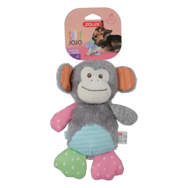 Zolux CRAZY JOJO PLUSH Dog TOY MONKEY