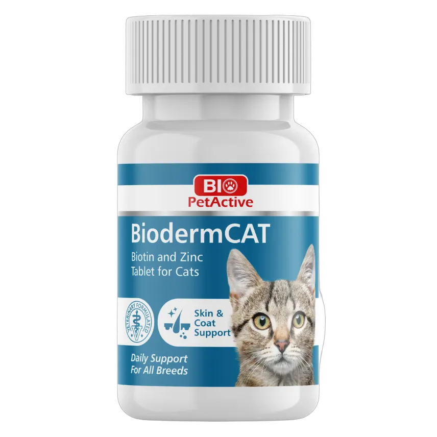 Bio PetActive BiodermCat Skin & Coat Support 100 Tablets 30g
