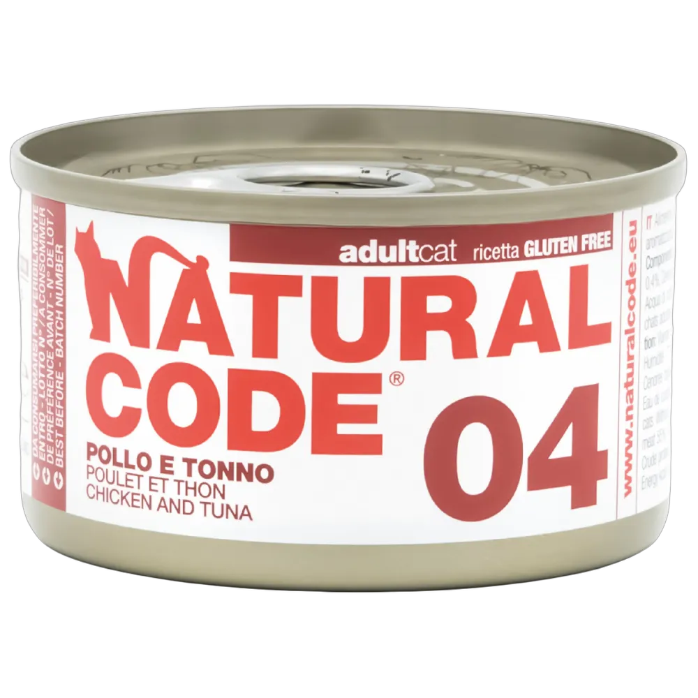 Natural Code 04 Cans Chicken & Tuna for Cats 85g