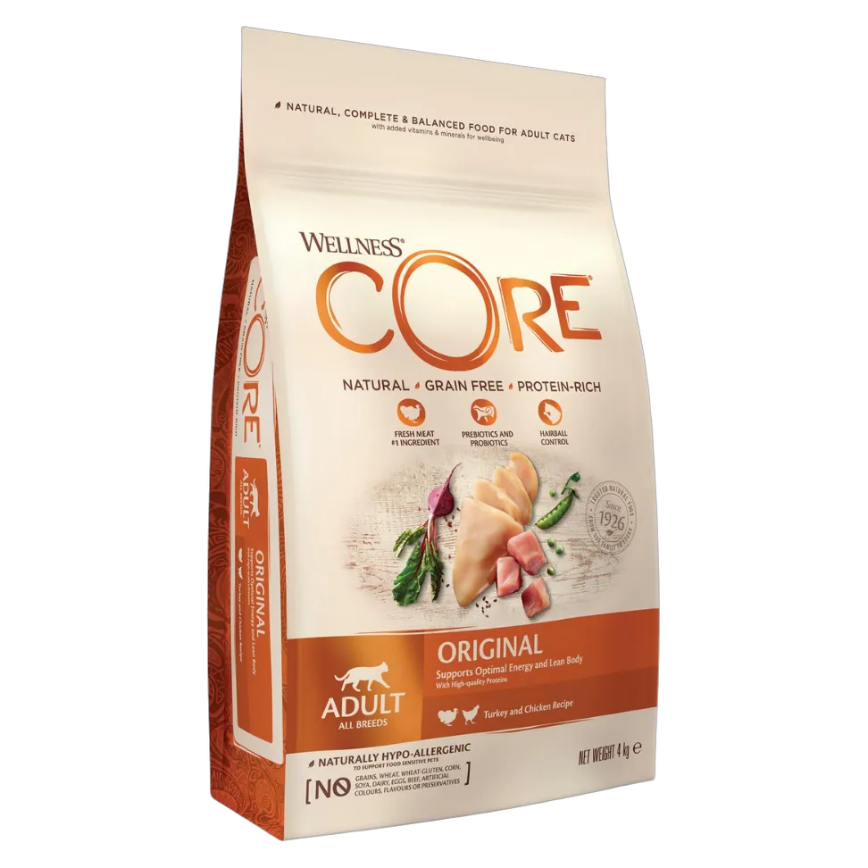 Wellness Core Original Dry Food Turkey with Chicken for Cats 4kg