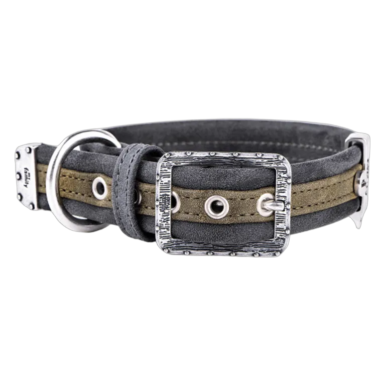 MF LONDON Collar Leather Green