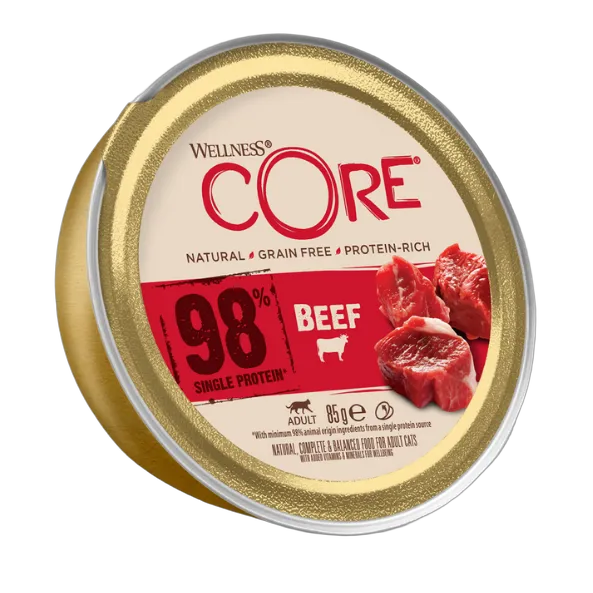 Wellness Core Wet Food 98% Single Protein Beef for Cats 85g