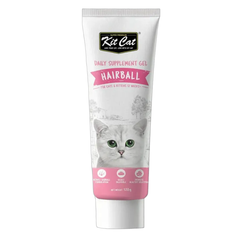 Kit Cat Daily Supplement Gel Hairball for Cat & Kittens 120g
