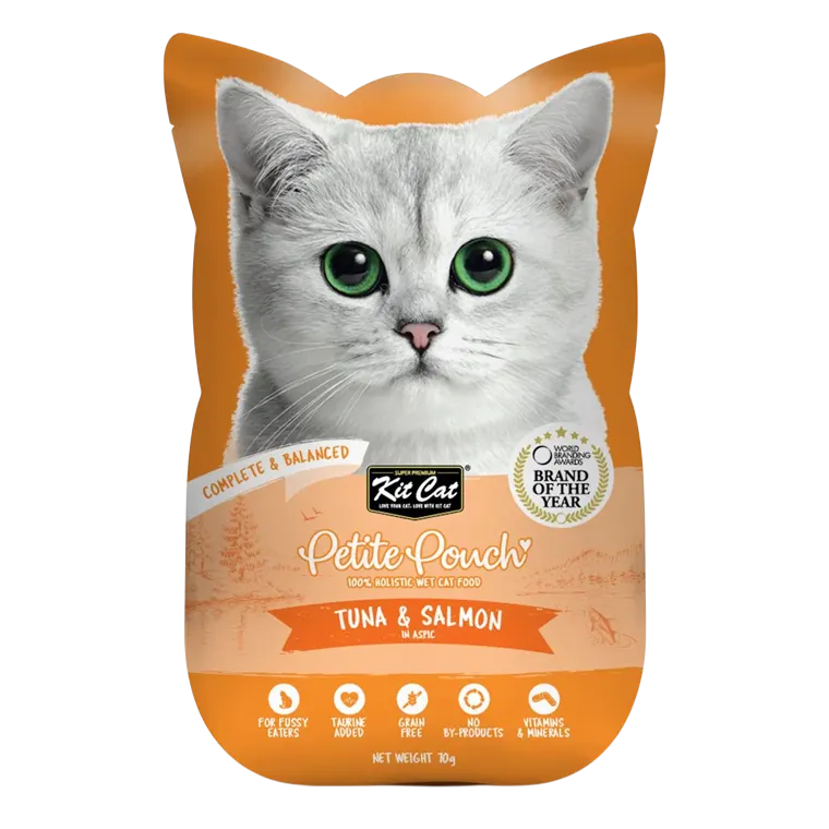 Kitcat Petite Pouch Complete Food-Tuna & Salmon 70g