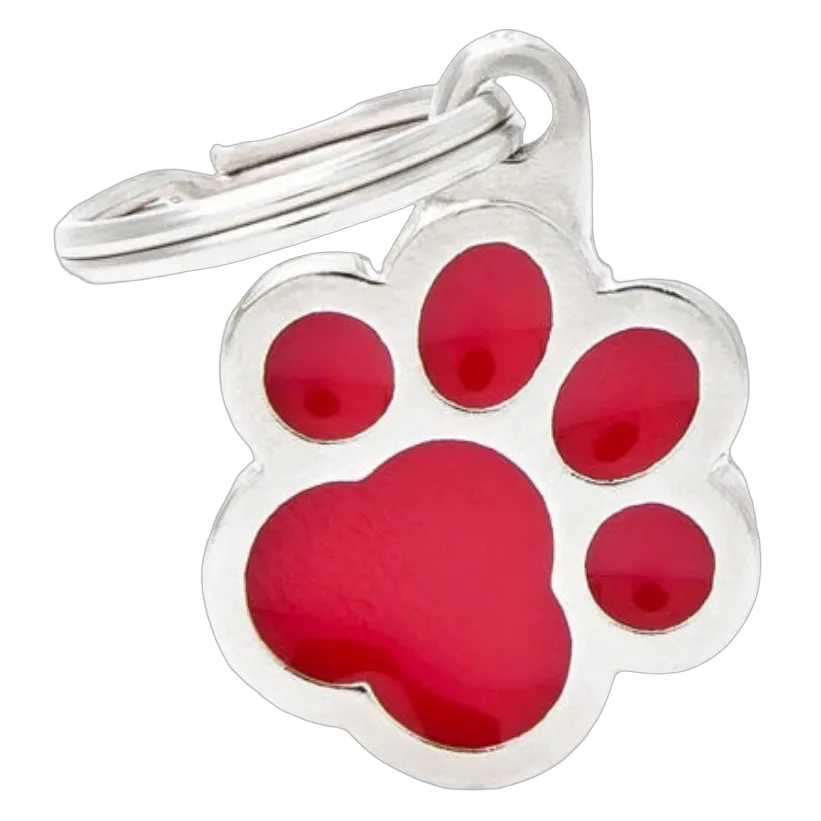MF Tags RED PAWPRINT