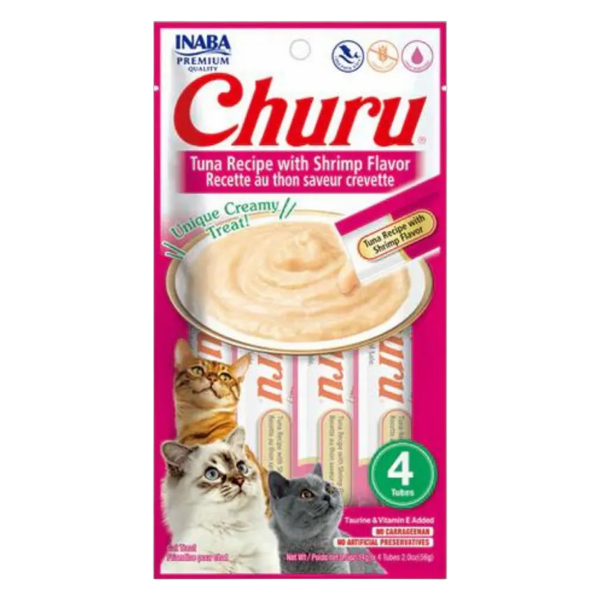 INABA Churu Tuna with Shrimp 4x14g