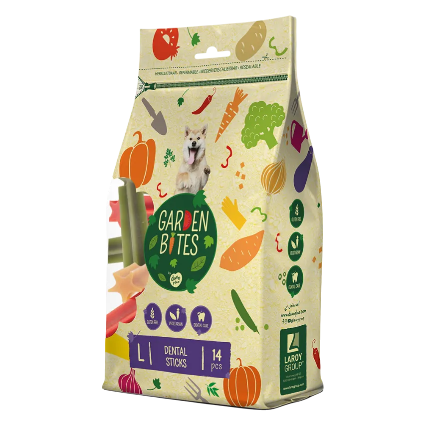 GardenBites Dental Sticks Display L-16Cm-30g x40 Sticks